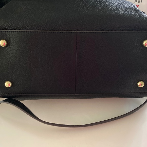 G.I.L.I. Got It Love It Black Pebble Leather Stirrup Satchel/NEW/NEVER USED!!! - Picture 6 of 9